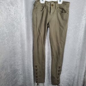 Life in Progress Size 25 Green Skinny Jeans